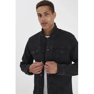 Jeansjacke BLEND "BHNARIL", Herren, Gr. XXXL (60/62), blau (denim schwarz), Denim/Jeans, Obermaterial: 99% Baumwolle, 1% Elasthan, Abriebeffekte, modisch, schmal normal, Langarm 1-Knopf-Manschette, Jacken, washed