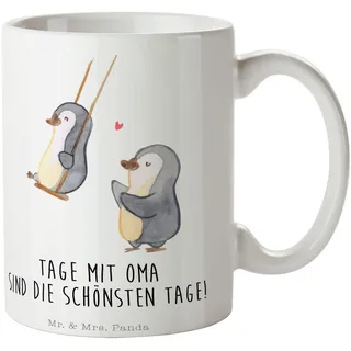 Mr. & Mrs. Panda Tasse Pinguin Oma schaukeln - Geschenk, Kaffeetassen, Papa, Bruder, Keramiktasse, Lieblingsoma, beste Oma, Schwester, Muttertag,