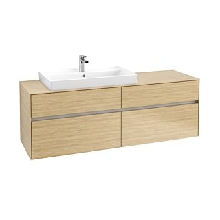 Waschbeckenunterschrank 160 x 55 cm Nordic Oak