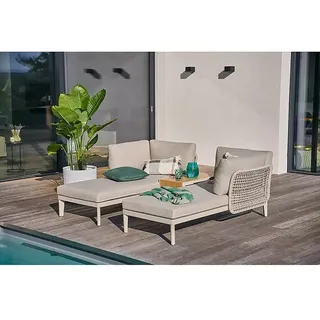 Sunfun Loungemöbel-Set Solo Rope XI  (3 -tlg., Aluminium/Kunststoff/Olefin, Light-Greige)