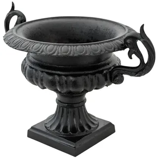Aubaho Dekoobjekt Nostalgie Amphore Pflanzkübel Blumentopf Blumenkübel Eisen Antik-Stil schwarz