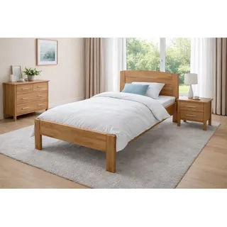 bv-vertrieb Holzbett Komfortbett 100x200 Kernbuche geölt Seniorenbett höhenverstellbar