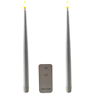 Coen Bakker Deco BV LED-Kerze (Set, 3-tlg), Stabkerzen weiß 3D Flamme Fernbedienung weiß