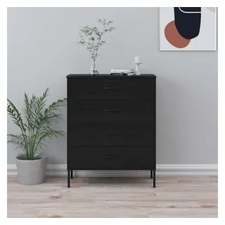 vidaXL Sideboard 80 x 101,5 x 35 cm Schwarz