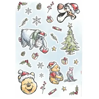 Komar Dekosticker Winnie Pooh Christmas  (B x H: 50 x 70 cm)