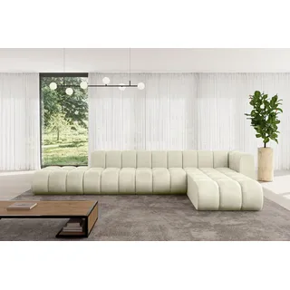 altdecor Ecksofa Samt 6-Sitzer Beige