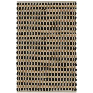 vidaXL Badematte Handgewebtes Schwarz 0 x 0 cm