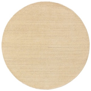 Wollteppich Jamal, benuta, rund, Höhe: 6 mm, Kunstfaser, Berber, Ethno-Style, Wohnzimmer weiß Ø 160 cm x 160 cm x 160 cm x 6 mm