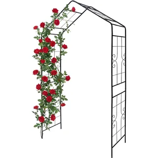 Relaxdays Rosenbogen 143 x 43 cm Schwarz