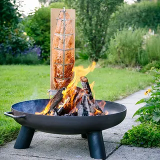 Feuerschale 60cm Brett 2-er Set Flammlachs Feuer Lachs Grill | Original FINNWERK