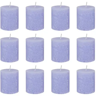 Butlers Stumpenkerze, Violett, Paraffin, 7x8x7 cm, Dekoration, Kerzen & Zubehör