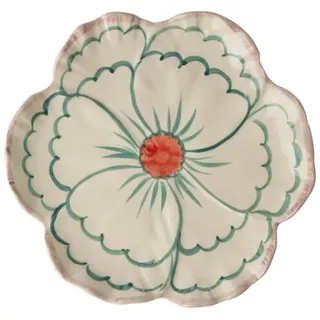 Rice Keramik Beilagenteller Blume in pink | Gr.: onesize