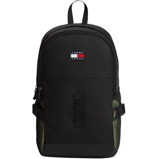 Tommy Jeans Herren Rucksack Outdoor Backpack mit Seitentaschen, Schwarz (Black), Einheitsgröße