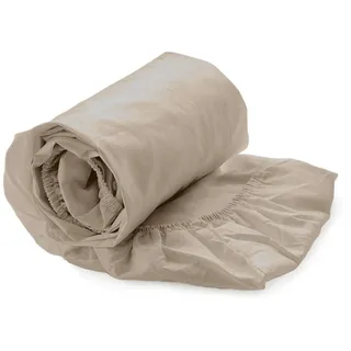 Yellow Spannbettlaken Perkal 160 x 200 cm beige