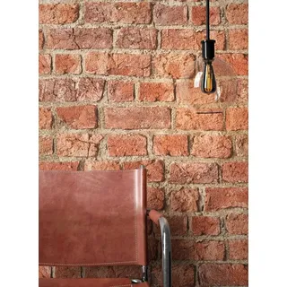 Newroom Papiertapete, Steintapete Rot Industrial Steintapete Ziegelstein Backstein Mauerwerk Klinker Stein Tapete Steinoptik Wohnzimmer, Tapete Steinoptik Wohnzimmer rot