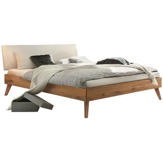 Hasena Massivholzbett Pesaro 160 x 200 cm Holz Braun Wildeiche