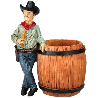 Figuren Shop GmbH Dekoobjekt Stiftebecher Western mit Cowboy Figur - Wilder Westen Dekoration