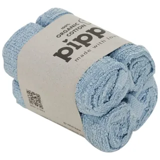 Pippi Baby Waschtücher 4er Pack aus Frottee (rauchblau)