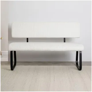 Idimex Sitzbank Matese Gepolstert Weiß 135 x 88 x 58 cm