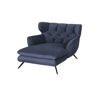 Jette Home Longseat-Sessel Samt Caldara , blau , Maße (cm): B: 130 H: 95 T: 160.0