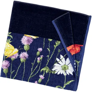 Feiler Handtücher Daisy Field Badetuch 150x100 cm | schwarzblau - blau