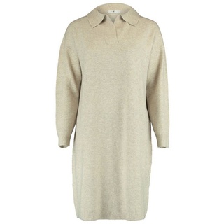 HaILY’S Shirtkleid Langarm Strickkleid Mini Pullover Dress V-Ausschnitt ENYA (lang) 4700 in Beige beige S