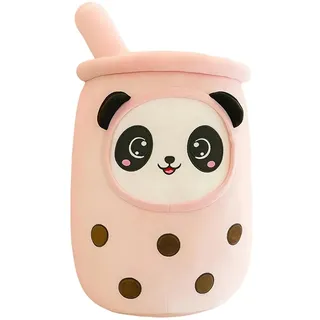 JAWSEU Bubble Tea Plüschtier, Panda Bubble Tea Plüschtier Boba Kuscheltier Plush Bubble Tea Stofftier Plüschpuppen Milchtee Softpuppe Teetasse Kissen Gefüllte Plüsch Spielzeug Kinder Geschenke
