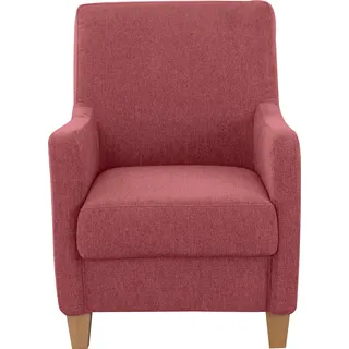 Sessel HOME AFFAIRE "Palmera, B: 70 cm", lila (chianti), B:70cm H:93cm T:75cm, 100% Polyester;Struktur (100% Polyester);Luxus-Microfaser in Lederoptik (100% Polyester), Sessel, Sessel, mit Federkern