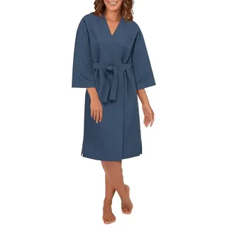 TOM TAILOR Damenbademantel TOM TAILOR Damen Hausmantel blau melange, Modal blau 40