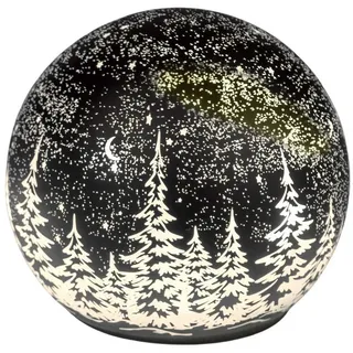 Formano Deko Kugel Winternacht 12 cm schwarz