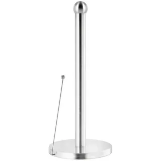 Karat Küchenrollenhalter Kiana, Rollenhalter, rutschfester Sockel für sicheren Stand, Edles Design, rostfrei und rutschfest silberfarben