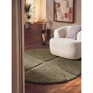 Ted Baker Jasper Hochflorteppich Ø 150 cm Grün
