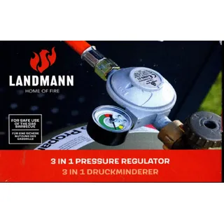 Landmann 3 in 1 Druckminderer+Druckmesser+Schlauchbruchsicherung / Für Gasgrill