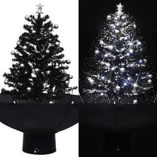 Schneiender Weihnachtsbaum Mit Schirmfuß Schwarz 75 Cm Pvc