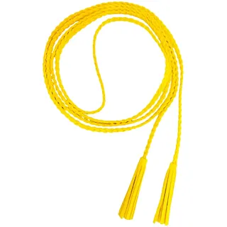 Nanxson Damen/Mädchen Dekorative Gestrickte Lederbauchkette/Seil/Gurt mit Troddel PDW0042 (gelb - Up to 116 cm / 45.7'' UK26