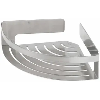 Tiger Caddy Duschkorb, Eckversion groß, Duschablage aus gebürstetem Edelstahl