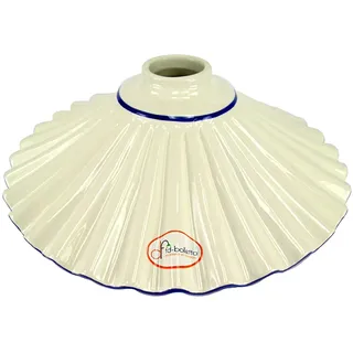 fd-bolletta arredamento e illuminazione Lampenschirm, keramik lampenschirm blauem Rand vf8 Maße: Höhe 9,5cm, Ø Teller 28cm