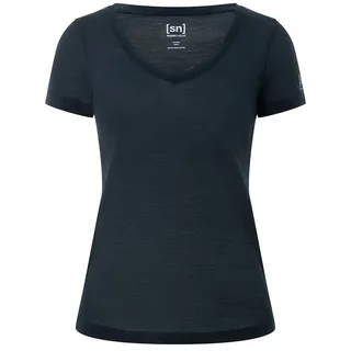 super.natural Sierra140 V Neck T-Shirt Blueberry XS