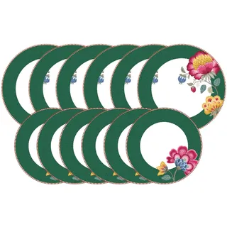 Pip Studio Fantasy Green Teller Set 12tlg