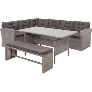 Beliani Gartenmöbel Set 8-tlg. Grau