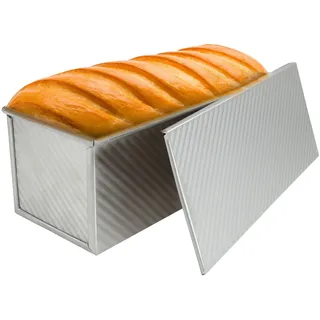 JMIATRY Große Pullman-Kastenform mit Deckel, 1000 g, Antihaft-Kastenform zum Backen, 34 x 13,5 x 12 cm, Brotform aus Aluminiumlegierung, Kastenform zum Backen
