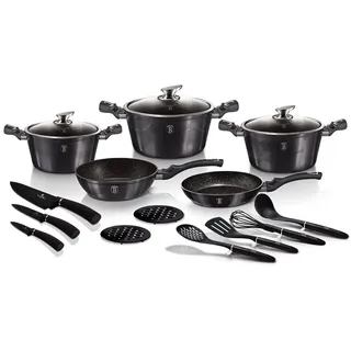 17 Tlg.TopfSet Induktion Pfannen-Set Topf-Set Aluguss Antihaftbeschichtet BH6920