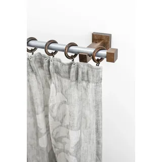 GARESA Vorhangstange CUBUS 1-läufig Ø 20 mm 200 cm Braun