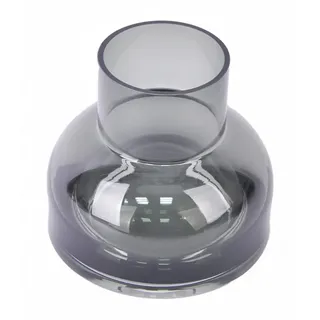 Schäfer Elektronik Dekovase Vielseitige Dekovase für stilvolle Akzente aus Glas in Anthrazit 18 cm