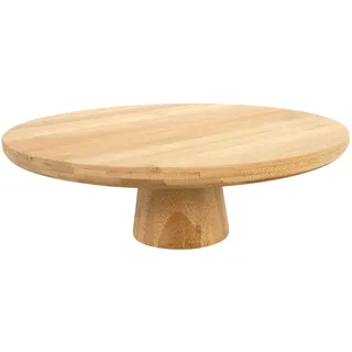 Tortenplatte mit Fuß Ø 28 cm TOPPA, Ø 28 cm - Braun - Holz