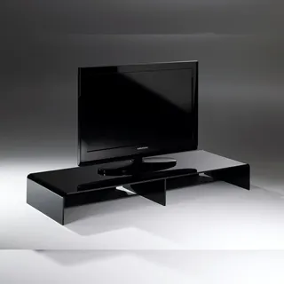 Hochwertiger Acryl-Glas TV-Tisch, TV-Rack, schwarz, 80 x 40 cm, H 15 cm, Acryl-Glas-Stärke 8 mm