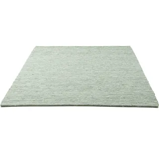 Sansibar Wollteppich SANSIBAR "Hörnum", grün, B:120cm H:12mm L:180cm, Schurwolle, Teppiche, Handweb Teppich, meliert, reine gewalkte Wolle, handgewebt
