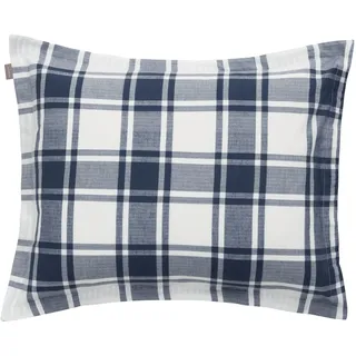 GANT Flannel Check Kopfkissenbezug einzeln Farbe Marine Größe 80x80cm kariert Baumwolle Winterbettwäsche
