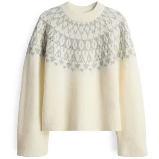 Opus Strickpullover mit Fair-Isle-Muster Grau 38
