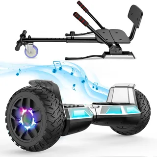 SISIGAD All Terrain Hoverboard 21,6 cm (8,5 Zoll), Hoverboards mit Go-Kart, Bluetooth, für Kinder und Erwachsene